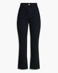 Nobody Denim Hutton cropped high-rise straight-leg jeans - Black Black