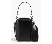 Embossed leather shoulder bag - Black