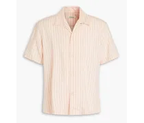 Pinstriped poplin shirt - Pink