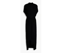 Fanella belted cashmere cape - Black