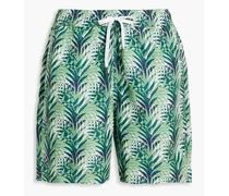 Charles mid-length printed swim shorts - Green