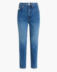 Frame Denim Cropped high-rise tapered jeans - Blue Blue