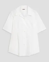 Adam Lippes Pleated cotton-poplin shirt - White White