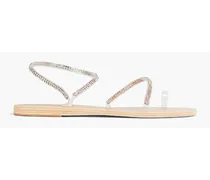 Irina crystal-embellished PVC sandals - Neutral