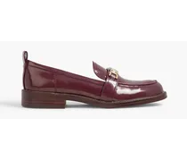 Christy faux patent-leather loafers - Purple