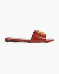 Tory Burch Embellished leather slides - Red Red