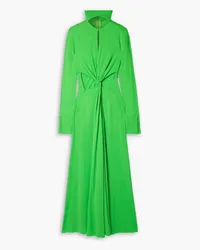 Victoria Beckham Cutout twist-front jersey midi dress - Green Green