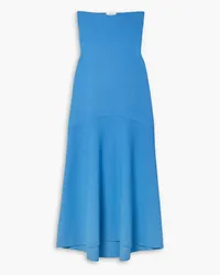 A.L.C. Dean strapless stretch-ponte midi dress - Blue Blue