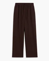 LE 17 SEPTEMBRE Wool-twill drawstring pants - Brown Brown