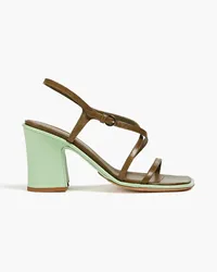 Dries van Noten Two-tone leather sandals - Green Green