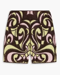 Emilio Pucci Embroidered gauze shorts - Yellow Yellow