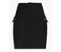 Cotton-blend mini skirt - Black