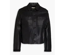 Janelle glittered coated denim jacket - Black