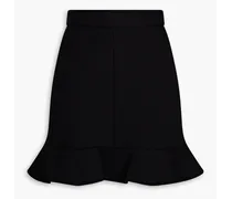 Fluted ribbed jersey mini skirt - Black