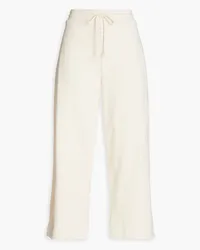 Vince Cropped French cotton-terry track pants - White White