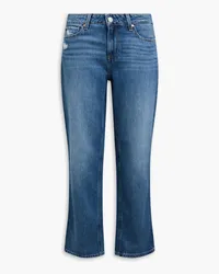 Paige Noella distressed high-rise straight-leg jeans - Blue Blue