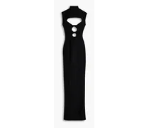 Palmi twisted cutout stretch-wool maxi dress - Black