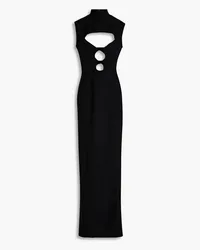 Jacquemus Palmi twisted cutout stretch-wool maxi dress - Black Black