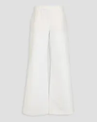 Moschino Cotton-twill wide-leg pants - White White