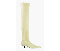 Volos leather over-the-knee boots - Yellow