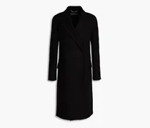 Double-breasted wool-felt coat - Black