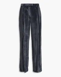 Brunello Cucinelli Pleated corduroy wide-leg pants - Blue Blue