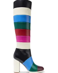 Valentino Garavani Striped leather boots - Green Green