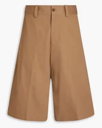 Kitsuné Cotton-gabardine chino shorts - Brown Brown