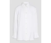 Pinstriped crepon shirt - White