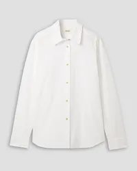 KHAITE Argo cotton-poplin shirt - White White