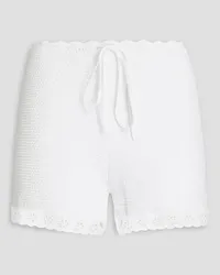 RED Valentino Crocheted cotton shorts - White White