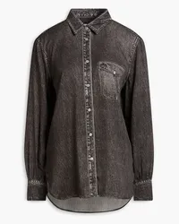 Rag & Bone Maxine denim effect-print TENCEL™ shirt - Black Black