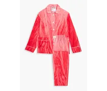 Palmer printed cotton-poplin pajama set - Pink