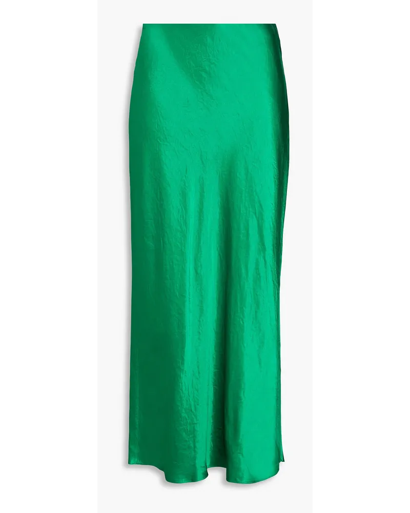 Vince Satin-twill midi skirt - Green Green