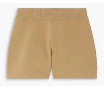 Acro wool and cashmere-blend shorts - Brown