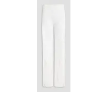 Crepe flared pants - White