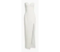 Pernille strapless crepe gown - White