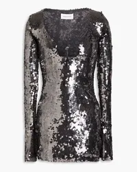 16ARLINGTON Solaria sequined mesh mini dress - Gray Gray