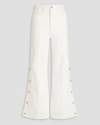 Maje High-rise flared jeans - White White