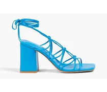 Minas knotted leather sandals - Blue