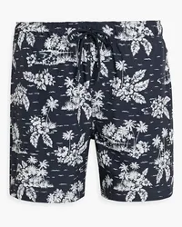 Onia Printed shell mid-length swim shorts - Blue Blue