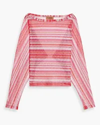 Missoni Striped crochet-knit top - Pink Pink