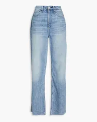 Rag & Bone Logan distressed high-rise wide-leg jeans - Blue Blue