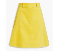 Cotton-corduroy mini skirt - Yellow