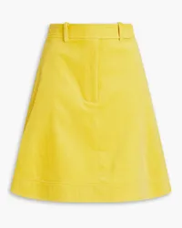 Oscar de la Renta Cotton-corduroy mini skirt - Yellow Yellow