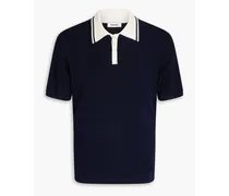 Knitted polo shirt - Blue