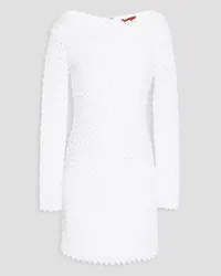 Missoni Crocheted silk-blend mini dress - White White