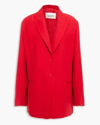 Valentino Garavani Silk and wool-blend crepe blazer - Red Red