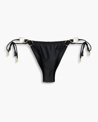 Cult Gaia Yanna embellished low-rise bikini briefs - Black Black