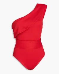 Haight Maria one-shoulder ribbed swimsuit - Red Red